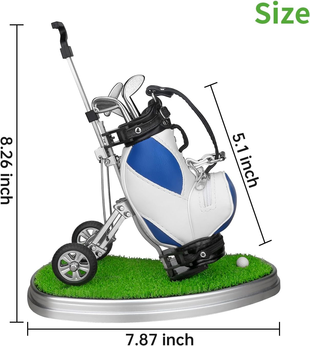 Golf Pen Holder with 3 Pieces Golf Club Pens Set Unique Golf Golf Desk Decor Gifts Souvenirs for Men